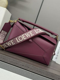 Loewe original calfskin small puzzle bag A510P60 burgundy