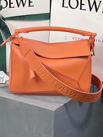 Loewe original calfskin small puzzle bag A510P60 orange