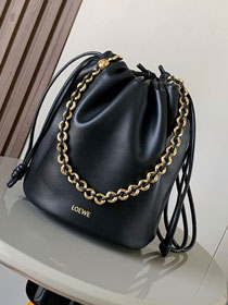 Loewe original lambskin flamenco purse bucket A411FPB black