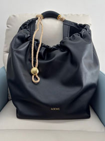 Loewe original lambskin large squeeze bag A914Q35 black