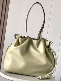 Loewe original calfskin large flamenco clutch A411FL1 olive