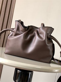 Loewe original calfskin mini flamenco clutch A411FC2 dark coffee