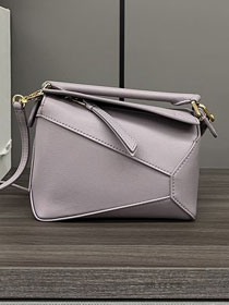 Loewe original calfskin mini puzzle bag A510P88 light purple