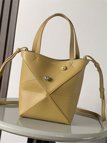 Loewe original calfskin mini puzzle fold tote A657V25 sahara