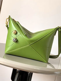 Loewe original calfskin puzzle fold pouch C510PT1 green
