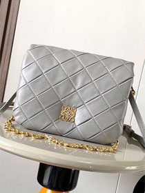 Loewe original lambskin medium goya puffer bag  A896P41 grey