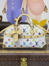 Louis vuitton original multicolored canvas TM handbag east west M13084 white