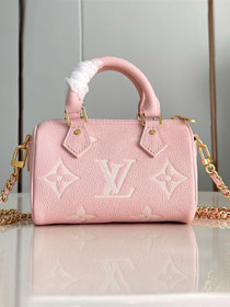 Louis vuitton original monogram calfskin nano speedy M14226 pink