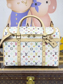 Louis vuitton original multicolored canvas TM dog bag M13741 white