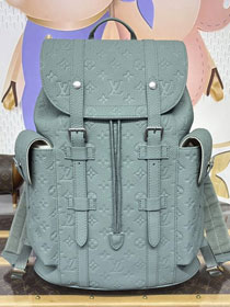 Louis vuitton original calfskin christopher backpack MM M13863 water green