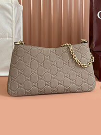 GG original calfskin emblem medium shoulder bag 815277 taupe