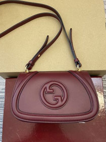 GG original calfskin blondie small shoulder bag 815700 bordeaux