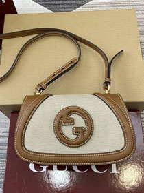 GG original canvas blondie small shoulder bag 815700 brown
