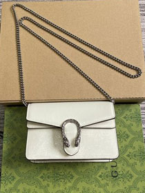 GG original shiny calfskin dionysus mini bag 795368 white