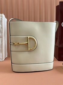 GG original calfskin 73 medium bucket bag 833660 white