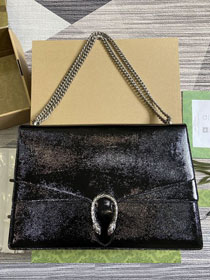 GG original shiny calfskin dionysus large shoulder bag 795003 black