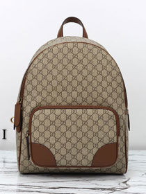 GG original canvas emblem medium backpack 821159 brown