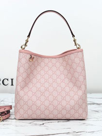 GG original fabric emblem medium bucket bag 815103 pink