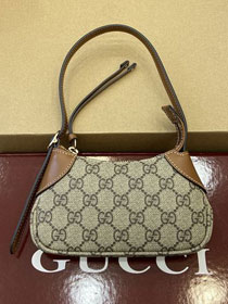 GG original canvas emblem small shoulder bag 820696 brown