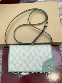 GG original canvas emblem wallet with strap 820688