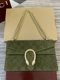 GG original suede dionysus medium shoulder bag 818145 green