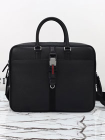 GG original calfskin medium briefcase with web 816757 black