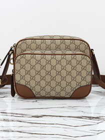 GG original canvas emblem medium crossbody bag 821160 brown