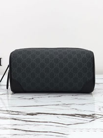 GG original canvas emblem medium toiletry case 821163 black