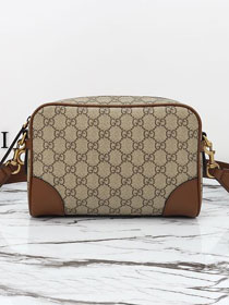 GG original canvas emblem small crossbody bag 821155 brown