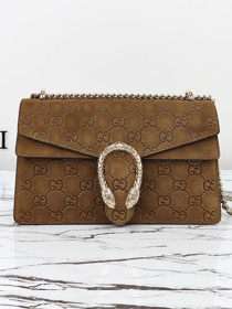 GG original suede dionysus medium shoulder bag 818145 brown