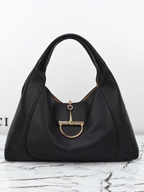 GG original calfskin softbit maxi shoulder bag 837466 black