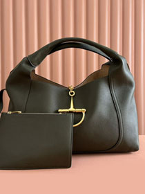 GG original calfskin softbit maxi shoulder bag 837466 green