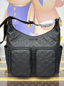 Louis vuitton original calfskin hobo cargo bag M14778 black