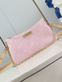 Louis vuitton original denim liv pochette M14159 pink