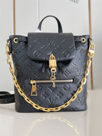 Louis vuitton original lambskin coussin backpack PM M13357 black
