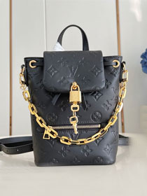 Louis vuitton original lambskin coussin backpack mini M13387 black