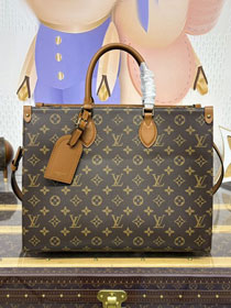 Louis vuitton original monogram canvas onthego organizer M14235 brown