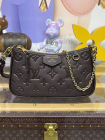 Louis vuitton original calfskin easy pouch M13614 chocolate 