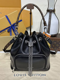 Louis vuitton original lambskin no way vibe handbag M14377 black