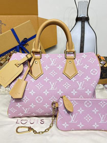 Louis vuitton original soft calfskin speedy P9 30 M14067 light pink