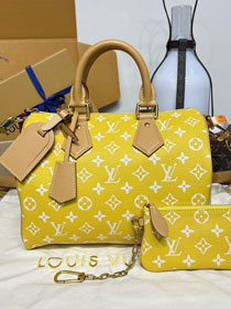 Louis vuitton original soft calfskin speedy P9 30 M21114 yellow