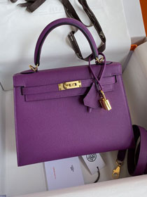 Hermes original epsom leather kelly 28 bag K28-2 anemone