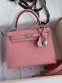 Hermes original epsom leather kelly 28 bag K28-2 rose confetti