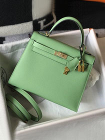 Hermes original epsom leather kelly 28 bag K28-2 vert criquet
