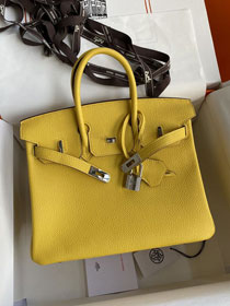 Hermes original togo leather birkin 30 bag H30-1 jaune de naples