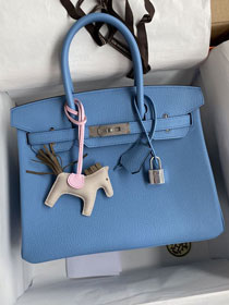 Hermes original togo leather birkin 35 bag H35-1 blue paradise