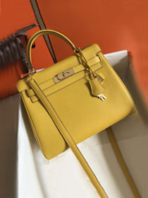 Hermes original togo leather kelly 25 bag K25 amber
