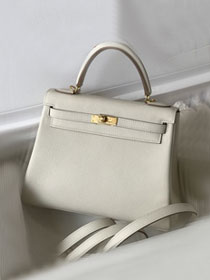 Hermes original togo leather kelly 25 bag K25 craie