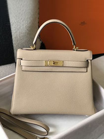 Hermes original togo leather kelly 28 bag K28 grey trench	
