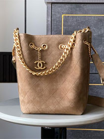 CC original suede small hobo handbag  AS5300 brown